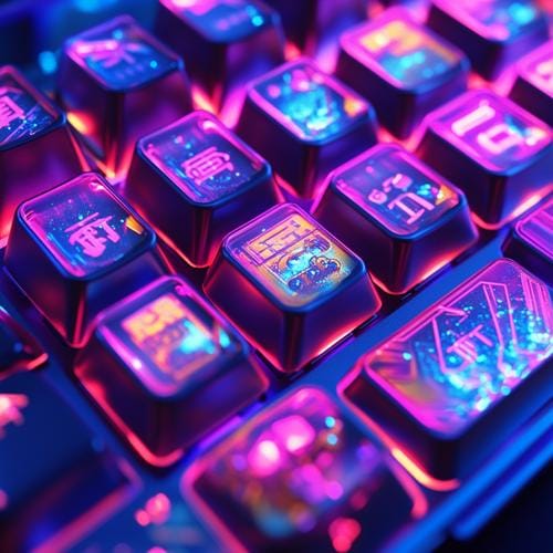 Clavier gaming sans fil avec son récepteur USB 2,4 GHz